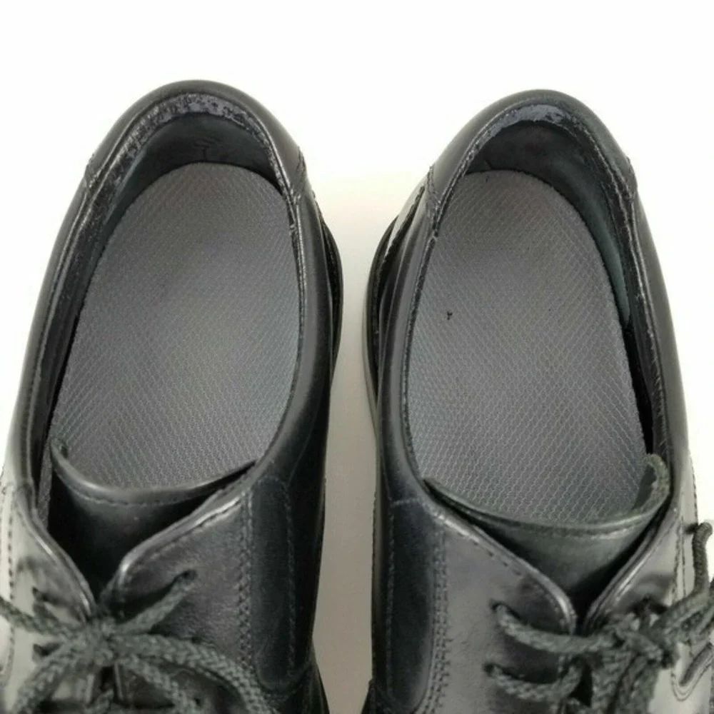 Bostonian Black Leather Derby Shoes Men 9W Square Toe Lace Up Formal Office